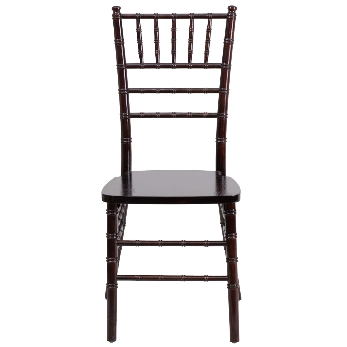 Walnut |#| 1100lb. Capacity Walnut Wood Stackable Chiavari Event Chair