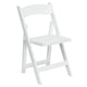 White |#| White Wood Folding Chair with Detachable Vinyl Padded Seat