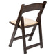 Chocolate |#| Chocolate Wood Folding Chair with Detachable Vinyl Padded Seat