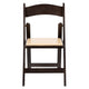 Chocolate |#| Chocolate Wood Folding Chair with Detachable Vinyl Padded Seat