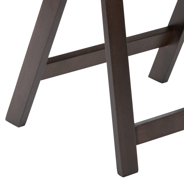 Chocolate |#| Chocolate Wood Folding Chair with Detachable Vinyl Padded Seat