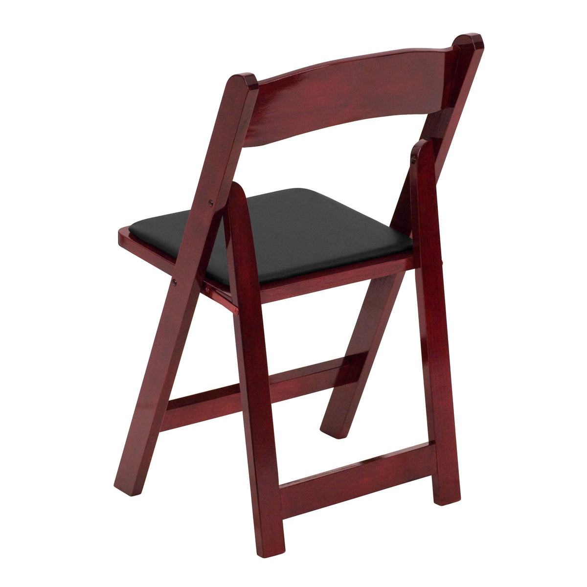 Mahogany |#| Mahogany Wood Folding Chair with Detachable Vinyl Padded Seat