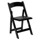 Black |#| Black Wood Folding Chair with Vinyl Padded Seat