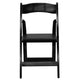 Black |#| Black Wood Folding Chair with Vinyl Padded Seat