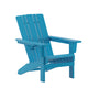 Blue |#| Commercial Grade All-Weather Adirondack Chair with Swiveling Cupholder - Blue