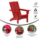 Red |#| Commercial Grade All-Weather Adirondack Chair with Swiveling Cupholder - Red