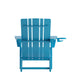 Blue |#| Commercial Grade All-Weather Adirondack Chair with Swiveling Cupholder - Blue