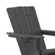 Gray |#| Commercial All-Weather Rocking Adirondack Chair with Swiveling Cupholder - Gray