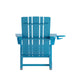 Blue |#| Commercial All-Weather Rocking Adirondack Chair with Swiveling Cupholder - Blue