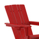 Red |#| Commercial All-Weather Rocking Adirondack Chair with Swiveling Cupholder - Red