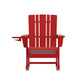 Red |#| Commercial All-Weather Rocking Adirondack Chair with Swiveling Cupholder - Red