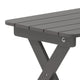 Gray |#| Commercial Grade All-Weather Portable Folding Adirondack Side Table - Gray