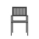 Black/Black |#| Indoor/Outdoor Black Patio Club Chair with Poly Resin Back and Seat Slats-2 Pack