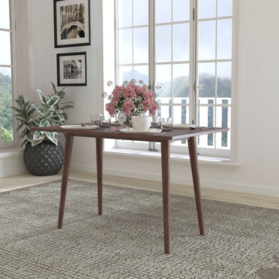 Hatfield Mid-Century Modern Wood Dining Table, Wood Kitchen Table - View 2