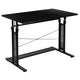 Black |#| Black Height Adjustable 27.25-35.75inchH Sit to Stand Laptop Desk