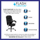 Black LeatherSoft |#| High Back Black LeatherSoft Swivel Ergonomic Office Chair with Silver Nylon Base