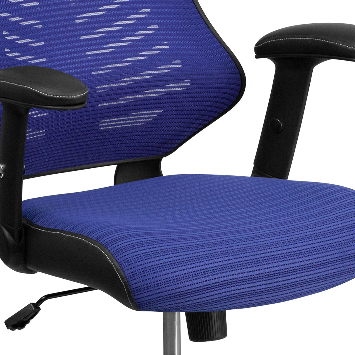 Blue Mesh |#| High Back Designer Blue Mesh Executive Ergonomic Chair with Adjustable Arms