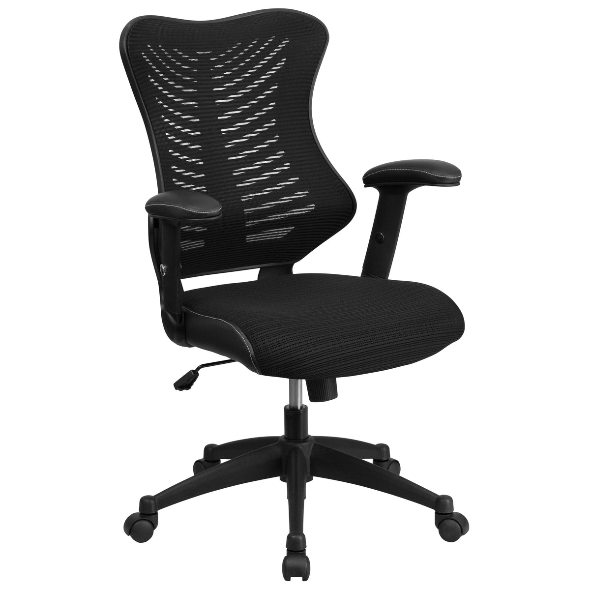 Black Mesh |#| High Back Designer Black Mesh Executive Ergonomic Chair with Adjustable Arms