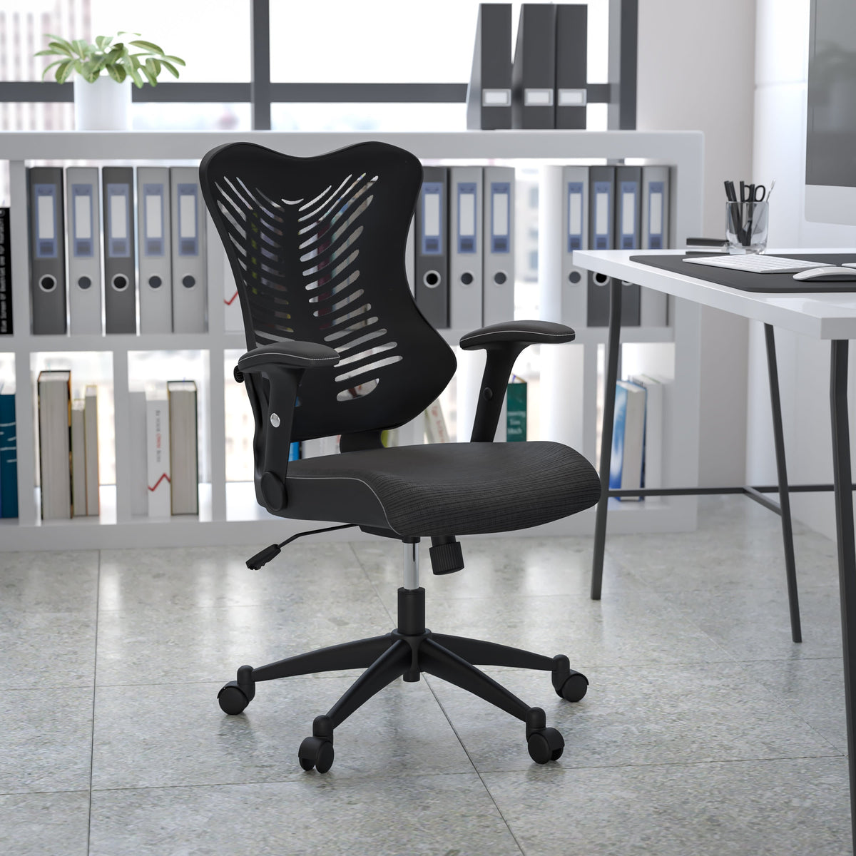 Black Mesh |#| High Back Designer Black Mesh Executive Ergonomic Chair with Adjustable Arms