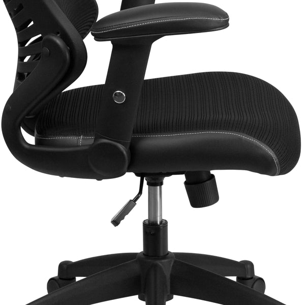 Black Mesh |#| High Back Designer Black Mesh Executive Ergonomic Chair with Adjustable Arms