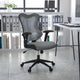 Gray Mesh |#| High Back Designer Gray Mesh Executive Ergonomic Chair with Adjustable Arms