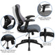 Gray Mesh |#| High Back Designer Gray Mesh Executive Ergonomic Chair with Adjustable Arms