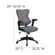 Gray Mesh |#| High Back Designer Gray Mesh Executive Ergonomic Chair with Adjustable Arms