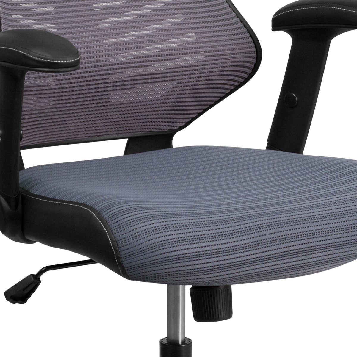 Gray Mesh |#| High Back Designer Gray Mesh Executive Ergonomic Chair with Adjustable Arms