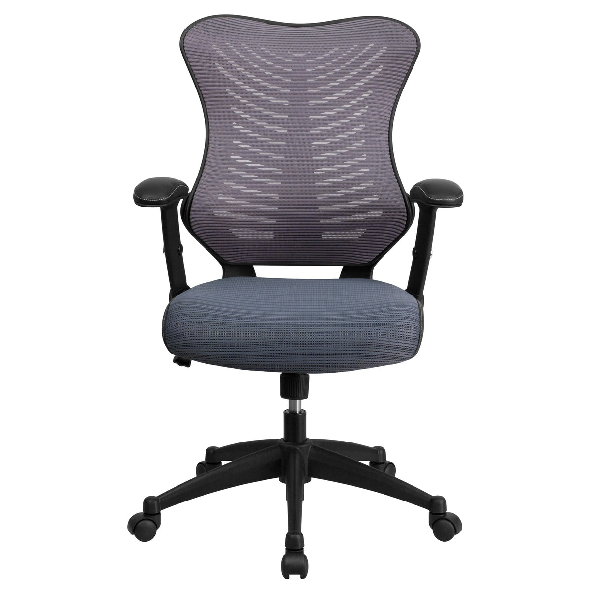 Gray Mesh |#| High Back Designer Gray Mesh Executive Ergonomic Chair with Adjustable Arms