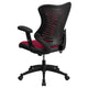 Burgundy Mesh |#| High Back Designer Burgundy Mesh Executive Ergonomic Chair with Adjustable Arms