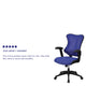 Blue Mesh |#| High Back Designer Blue Mesh Executive Ergonomic Chair with Adjustable Arms