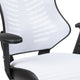 White Mesh |#| High Back Designer White Mesh Executive Ergonomic Office Chair - Adjustable Arms