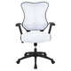 White Mesh |#| High Back Designer White Mesh Executive Ergonomic Office Chair - Adjustable Arms