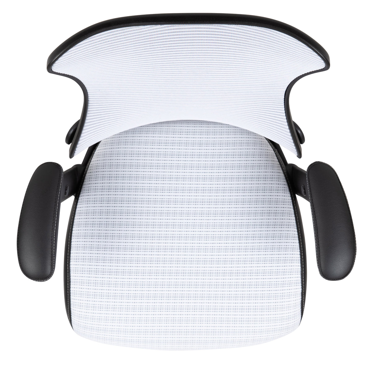 White Mesh |#| High Back Designer White Mesh Executive Ergonomic Office Chair - Adjustable Arms