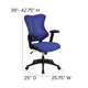 Blue Mesh |#| High Back Designer Blue Mesh Executive Ergonomic Chair with Adjustable Arms