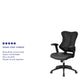 Black Mesh & LeatherSoft |#| High Back Black Mesh Ergonomic Chair with LeatherSoft Seat and Adjustable Arms