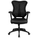 Black Mesh & LeatherSoft |#| High Back Black Mesh Ergonomic Chair with LeatherSoft Seat and Adjustable Arms