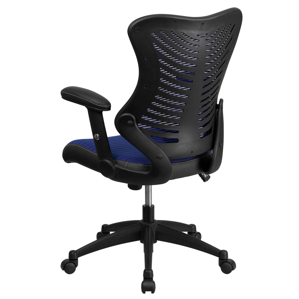 Blue Mesh |#| High Back Designer Blue Mesh Executive Ergonomic Chair with Adjustable Arms