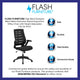 High Back Designer Black Mesh Swivel Executive Ergonomic Chair with Flip-Up Arms