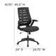 High Back Designer Black Mesh Swivel Executive Ergonomic Chair with Flip-Up Arms