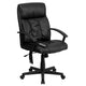 High Back Massaging Black LeatherSoft Upholstered Chair with Side Remote Pocket