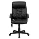 High Back Massaging Black LeatherSoft Upholstered Chair with Side Remote Pocket