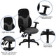 High Back Ergonomic Black and Gray Mesh Swivel Task Chair with Adjustable Arms