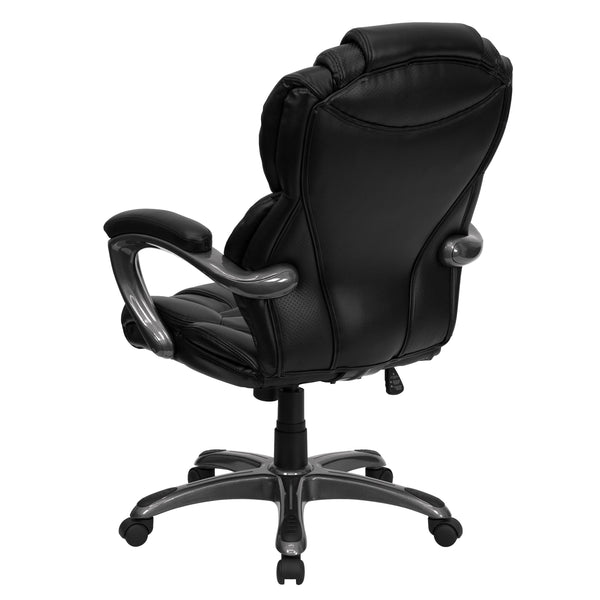Black |#| High Back Black LeatherSoft Executive Swivel Ergonomic Office Chair