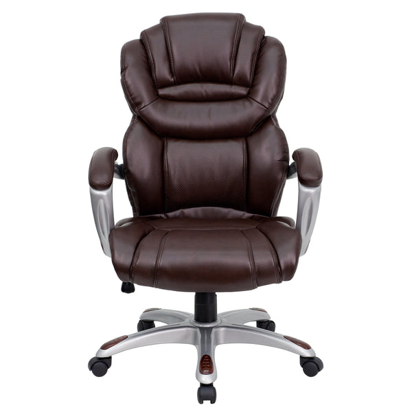 Black |#| High Back Black LeatherSoft Executive Swivel Ergonomic Office Chair