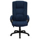 Navy Blue |#| High Back Navy Blue Fabric Adjustable Executive Swivel Office Chair with Arms