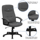 Gray |#| High Back Gray Fabric Executive Chair with Two Line Horizontal Stitch Back