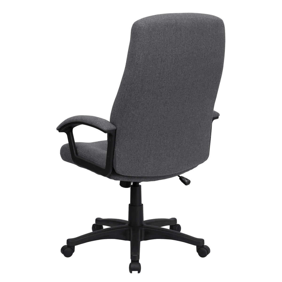 Gray |#| High Back Gray Fabric Executive Chair with Two Line Horizontal Stitch Back