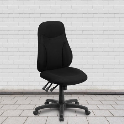High Back Fabric Multifunction Swivel Ergonomic Task Office Chair - View 2