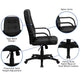 High Back Black Glove Vinyl Executive Swivel Office Chair with Arms